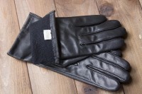 Перчатки женские чёрные кожаные сенсорные 946s1 S Shust Gloves