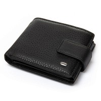 Мужской кожаный кошелек  DR. BOND MS-17CK black