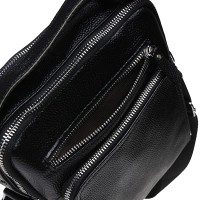 Мужская чёрная кожаная сумка Keizer K15608-black