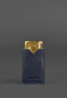 Кожаный кард-кейс BlankNote 8.0 темно-синий bn-kk-8-navy-blue