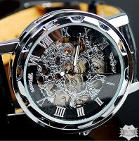 Женские часы скелетон Winner Black II (1107)