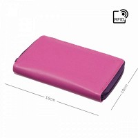 Женский кожаный кошелек с RFID защитой Visconti RB98 Aruba (Berry Multi)