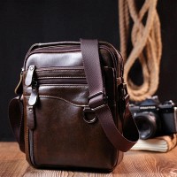 Мужская кожаная сумка через плечо Vintage 20824