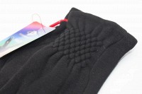 Женские трикотажные перчатки Shust Gloves чёрные 8711 L