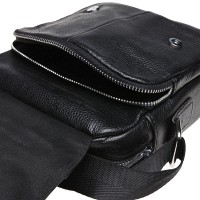 Мужская чёрная кожаная сумка Keizer K12051-black