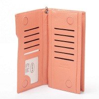 Женский кожаный кошелек Classik DR. BOND WMB-2M pink purple