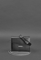 Женская кожаная поясная сумка/кроссбоди BlankNote Mini черная BN-BAG-38-2-G