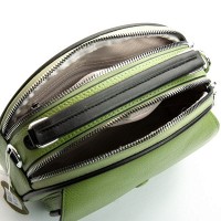 Женский молодежный кожаный клатч ALEX RAI 29052 apple green