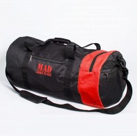 Спортивная сумка-тубус черная с красным MAD XXL 50L