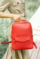 Женский кожаный рюкзак BlankNote Cooper красный- BN-BAG-19-RED