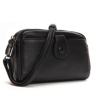 Женский молодежный кожаный клатч ALEX RAI 88085 black