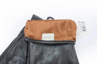 Перчатки женские чёрные кожаные 306s3 L Shust Gloves