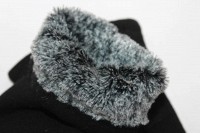 Перчатки женские чёрные трикотажные r8172s3 L