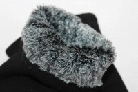 Перчатки женские чёрные трикотажные r8174s3 L