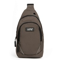 Мужская тканевая сумка-слинг Lanpad 8805 brown мал