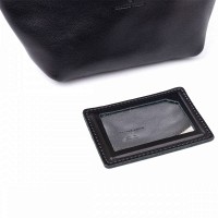 Женская кожаная косметичка Amelin GRANDE PELLE 11302 Черная