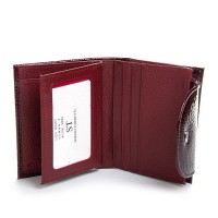 Женский кожаный лаковый кошелек SERGIO TORRETTI FEW44-1 wine red