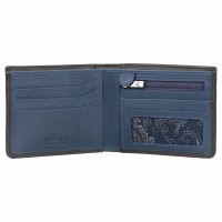 Мужское кожаное портмоне Visconti vsl33 bk/st bl с защитой RFID