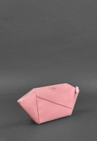 Женская кожаная косметичка BlankNote розовая Краст BN-CB-2-PINK-PEACH