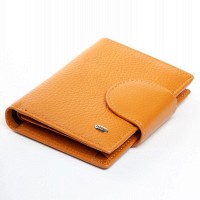 Женский кожаный кошелек Bright DR. BOND WS-36 yellow