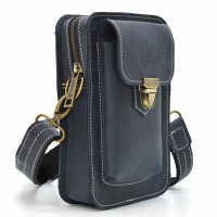 Мужская кожаная сумка через плечо и на пояс TARWA RKw-0075-3md