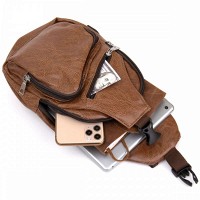 Мужская сумка слинг из кожзаменителя Vintage 20573