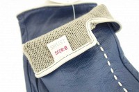 Женские кожаные перчатки Shust Gloves синие 374s3 L