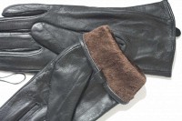 Женские кожаные перчатки чёрные Felix 359s1 S