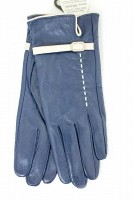 Женские кожаные перчатки Shust Gloves синие 374s1 S