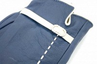 Женские кожаные перчатки Shust Gloves синие 374s1 S