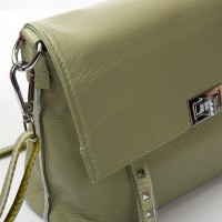 Женская кожаная сумка ALEX RAI 8793-9 olive