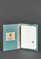 Кожаная обложка для паспорта BlankNote 1.0 бирюзовая BN-OP-1-TIFFANY