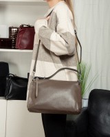 Женская кожаная сумка классическая ALEX RAI 91377 khaki