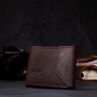 Кожаный мужской зажим для купюр ручной работы  с держателем для Apple AirTag GRANDE PELLE 11618 