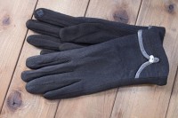 Перчатки сенсорные женские чёрные трикотажные 1805-5s1 S