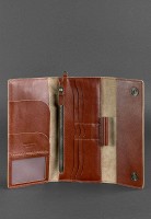 Женский кожаный клатч-органайзер (Тревел-кейс) BlankNote 5.1 светло-коричневый BN-TK-5-1-K