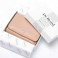 Женский кожаный кошелек Bright DR. BOND WS-403 pink