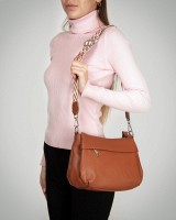 Женская кожаная сумка через плечо ALEX RAI 6001 khaki