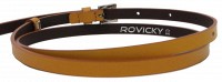 Кожаный женский ремень  1 см Rovicky коричневый