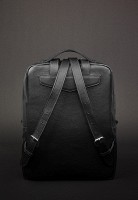 Городской  женский кожаный рюкзак BlankNote на молнии COOPER ЧЕРНЫЙ - BN-BAG-19-NOIR