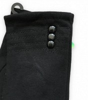 Женские стрейчевые перчатки чёрные 8710s3 L