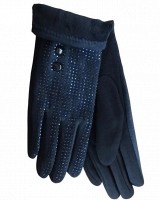 Женские стрейчевые перчатки чёрные 198s2 M