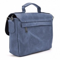 Мужской кожаный синий портфель TARWA RК-6008-3md