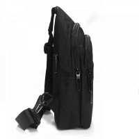 Мужская тканевая сумка-слинг Lanpad 83029 black