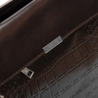 Женская кожаная сумка классическая ALEX RAI 5052 brown croco