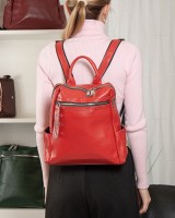 Женский кожаный рюкзак ALEX RAI 8781-9 red