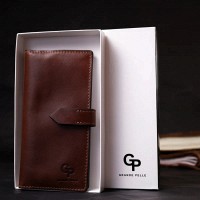 Кожаный мужской кошелек ручной работы GRANDE PELLE 11661 