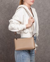 Женский молодежный кожаный клатч ALEX RAI 3092 beige(копия)