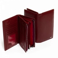 Женский кожаный кошелек Classik  DR. BOND WMB-3M wine-red