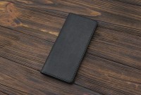 Портмоне (купюрник) из кожи ручной работы VOILE черное lw5-blk